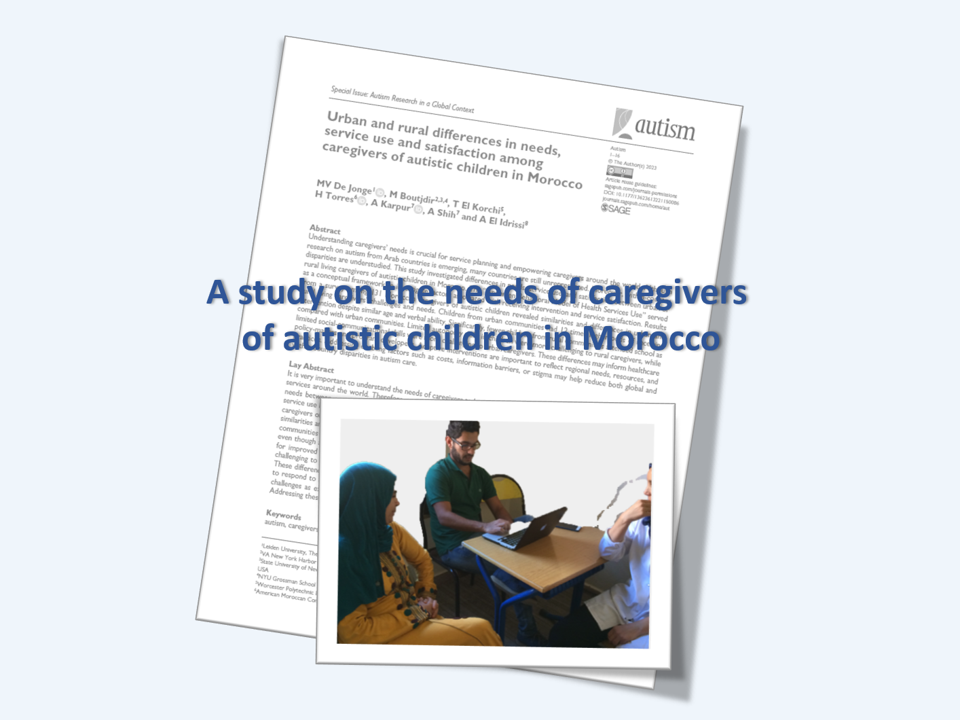 Caregivers needs research study autism Morocco